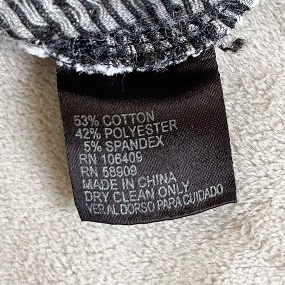 Cremieux XS Black‎ White Pokadot Jeweled Neckline Long Sleeve Top - Picture 6 of 6